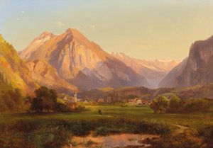 Paisagem alpina de Anton Hansch
