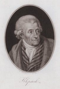 Friedrich Gottlieb Klopstock, poeta alemão (gravura)