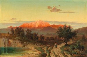 Pôr do sol sobre o Hoher Göll