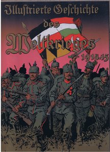 Design da capa, da publicação The Illustrated History of the World War 1914-1915. por Union Berlagsefellfchaft, 1922 vol. 3 de Anton Hoffmann