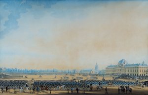 Distribuição de bandeiras e da Guarda Nacional, Champ-de-Mars, 7 de Setembro de 1814 (aguarela)