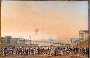 Entrada de Luís XVIII, Rei de França (1755-1824) em Paris, em 3 de Maio de 1814. Pintura de Antoine Ignace Melling (1763-1831)