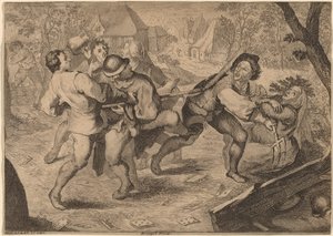 Camponeses lutando de Anton Joseph Prenner after Pieter Bruegel the Elder