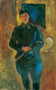 Otto von Aichelburg-Zossenegg como tenente de cavalaria de Anton Kolig
