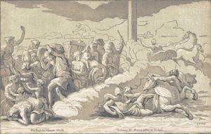 Os israelitas cruzando o Mar Vermelho, ca. 1740.