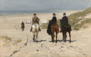 Passeios a cavalo na praia. 1876