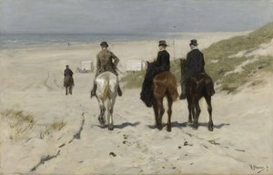 Passeio matinal ao longo da praia de Anton Mauve