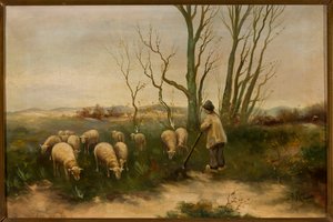 Pastor e ovelhas de Anton Mauve