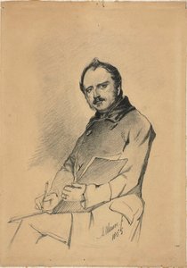 Retrato de um homem escrevendo de Anton Mauve