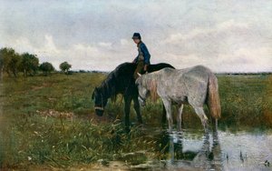 Cavalos molhando, 1871, 1912. de Anton Mauve