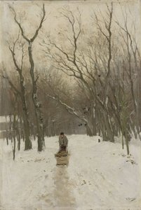 Inverno na floresta de Scheveningen de Anton Mauve