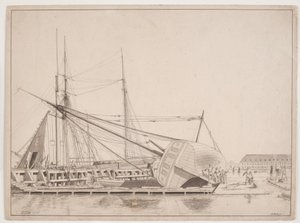 Por um Estaleiro. Porto de Copenhague de Anton Melbye