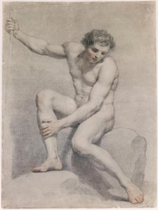 Um nu masculino sentado de Anton Raphael Mengs