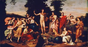 Apolo e as Três Graças, c.1750-60 de Anton Raphael Mengs