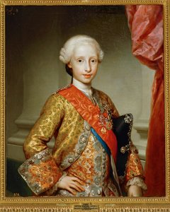 O Infante António Pascual de Bourbon ... (pintura sobre tela) de Anton Raphael Mengs