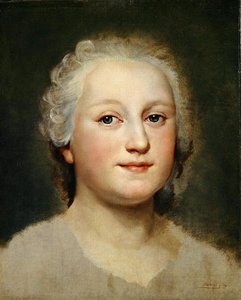 Estudo do retrato de uma senhora (óleo sobre tela sobre placa de chumbo) de Anton Raphael Mengs