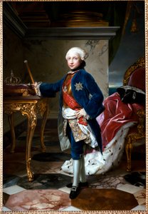 Retrato de Fernando I de Bourbon ou Ferdinando IV, Rei de Nápoles, aos nove anos de idade de Anton Raphael Mengs