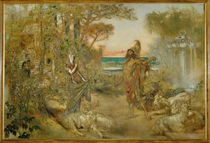 Circe e Ulisses ... (pintura sobre tela) de Anton Romako