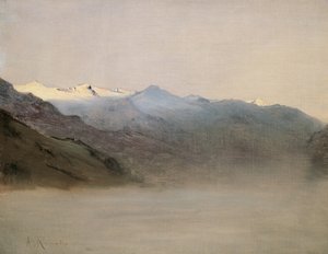 O Vale de Gastein na névoa de Anton Romako