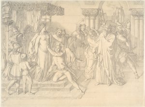 Concurso de Cantores em Wartburg, c. 1853 de Anton Romako