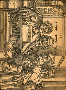 Uma xilogravura rara de Anton Von Worms Anton Woensam, 1899.