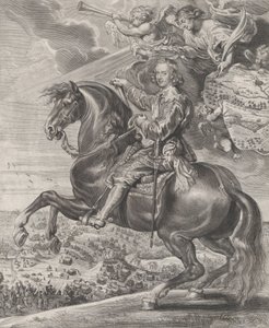 Retrato do Cardeal-Infante Fernando da Áustria, a cavalo, ca. 1630-54. de Anton van der Does