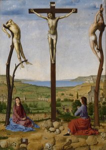 Calvário, segunda metade do 15º cen. de Antonello da Messina