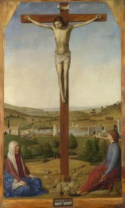 A crucificação de Cristo. 1475 de Antonello da Messina