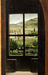 São Jerónimo no seu estudo, pormenor, c.1475 (óleo sobre painel)