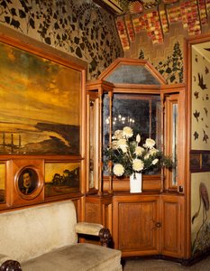 Sala de jantar, Casa Vicens, Barcelona, do arquitecto Antoni Gaudi. Espanha