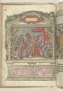 Palco com actuação alegórica no Grand Place, 1578