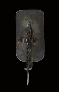 Microscópio, c.1690 (prata e vidro) (ver também 1121456-9) de Antoni van Leeuwenhoek