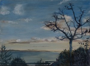 Ditcheat Hill, Somerset, 2019 (óleo sobre tela) de Antonia Myatt