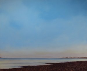 Instow Beach, Tide going out, c.2008 (óleo sobre tela) de Antonia Myatt
