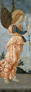 Anjo da Anunciação, c.1500 (têmpera sobre madeira de choupo) de Antoniazzo Romano