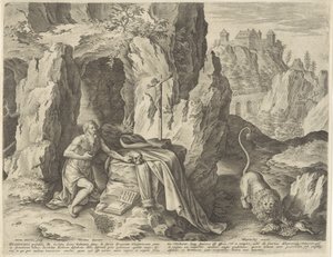 H. Hieronymus como um penitente no deserto