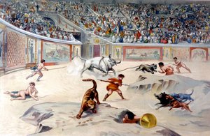 Jogos de circo em Pompeia de Antonio (after) Niccolini