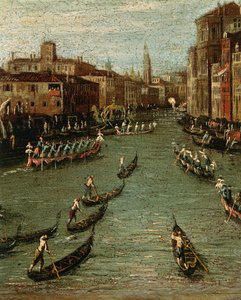 A Regata Histórica: Gôndolas no Grande Canal de Antonio (studio of) Canaletto
