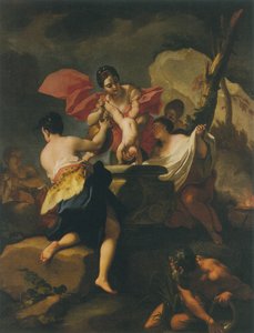 Thetis mergulhando o Aquiles Infantil na Água do Styx