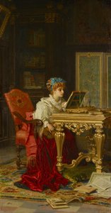 A Music Playing Lady (Irene di Spilimbergo) de Antonio Barzaghi Cattaneo