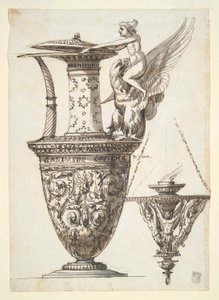 Desenho para um Lustre e Candelabro Elaborado de Antonio Basoli