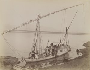 Dahabieh em Luxor de Antonio Beato
