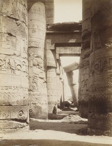 Interior do Hall do Hipostilo, Karnak de Antonio Beato