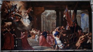 Voto de Doge Nicolo Contarini ao Beato Lorenzo Giustiniani para que interceda pela libertação de Veneza da praga de 1630 (Pintura