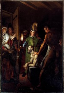 A Decolação de São João Baptista Pintura de Antonio Campi (1524-1587) 1571 aproximadamente. Sol. 280x192 cm Igreja de San Paolo Converso em Milão
