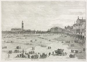 Vistas: Prà della Valle, Pádua de Antonio Canaletto