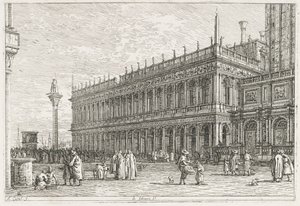 Exibições: A Biblioteca, Veneza, 1735-1746. de Giovanni Antonio Canal