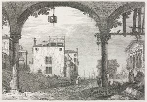 Vistas: O Pórtico com a Lanterna de Antonio Canaletto