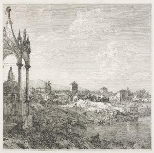 Exibições: O Sepulcro de um Bispo, 1735-1746. de Giovanni Antonio Canal