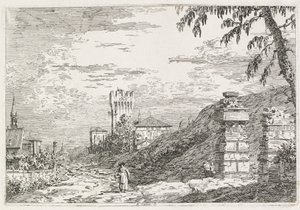 Vistas: Dois Pilares Arruinados de Antonio Canaletto